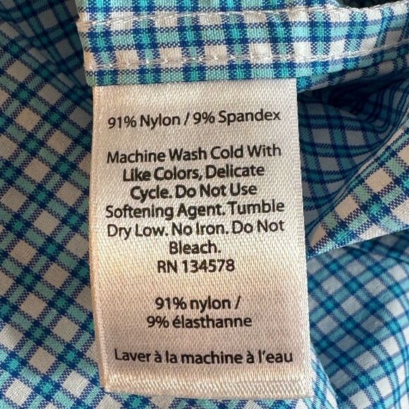Vineyard Vines Shirt Mens Sz L Plaid performance Classic Fit Murray Nylon Blend - Picture 5 of 12